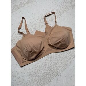 HONEYLOVE Crossover Bra Sand Wireless Supportive Women's Size 3X 44DD